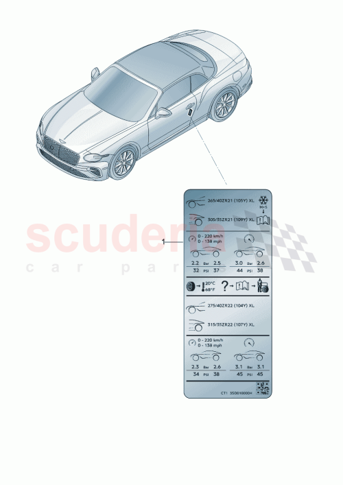 Part Diagram for Bentley 3SD010000LS