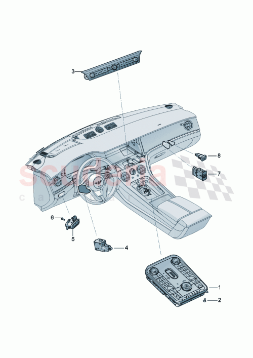 Part Diagram for Bentley 3SD959672CS
