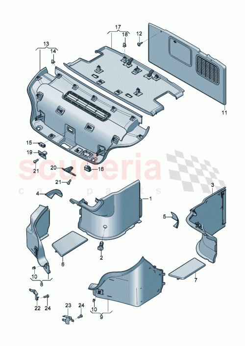 Part Diagram for Bentley 3SD867428L