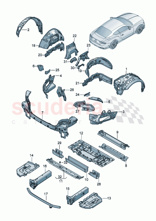 Part Diagram for Bentley 3SD813938F