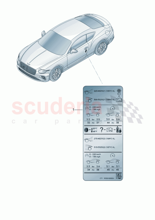 Part Diagram for Bentley 3SD010000JF