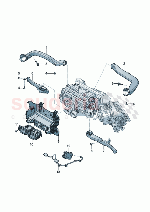 Part Diagram for Bentley 3SE 819 727 E
