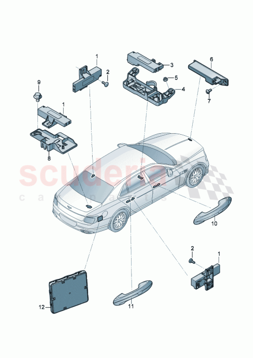 Part Diagram for Bentley 3SD 035 928