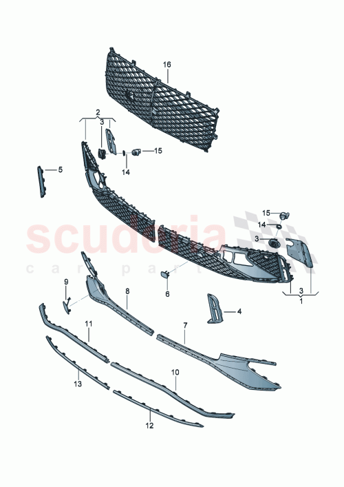 Part Diagram for Bentley 3SE807682D