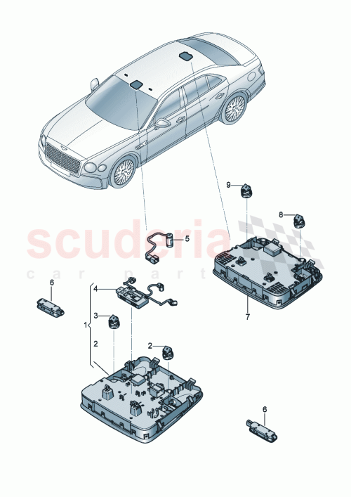 Part Diagram for Bentley 3SE 959 551 DA