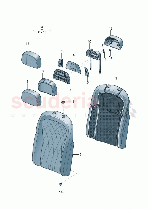 Part Diagram for Bentley 3SE 885 776 AN