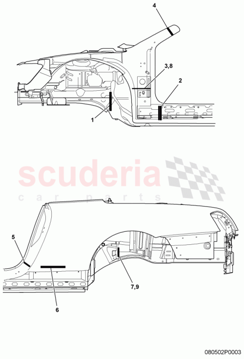 Part Diagram for Bentley 3W7809026A