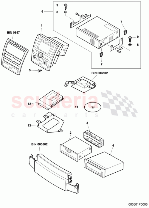 Part Diagram for Bentley 3W0 919 859 M