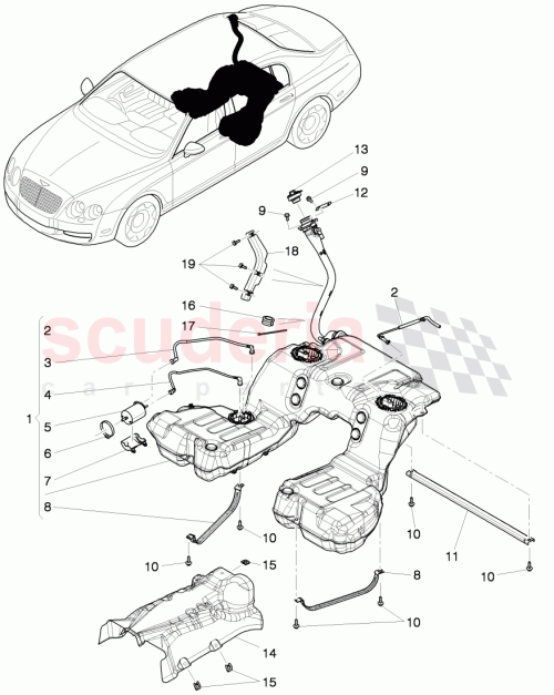 Part Diagram for Bentley 3W8201293B