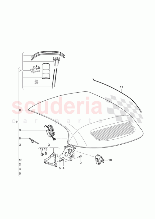 Part Diagram for Bentley 3W7 871 011 P
