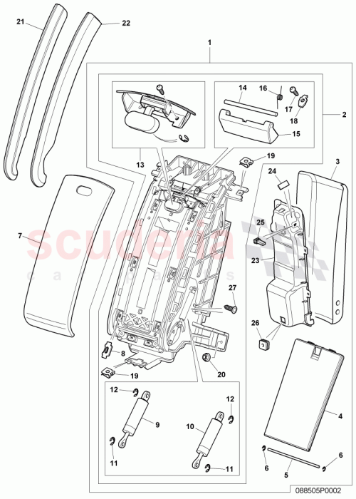 Part Diagram for Bentley 3W5885081E