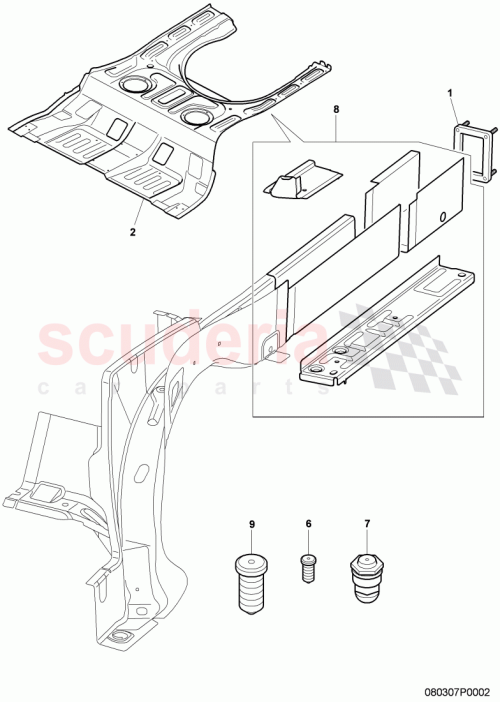 Part Diagram for Bentley 3D0804474B