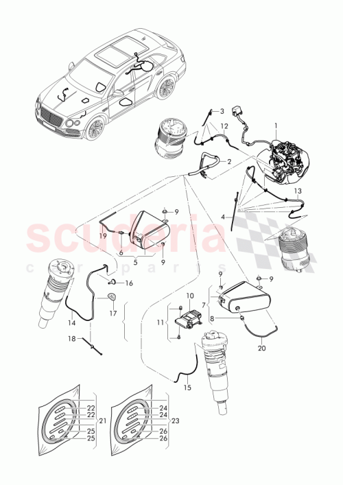Part Diagram for Bentley 6H0957818