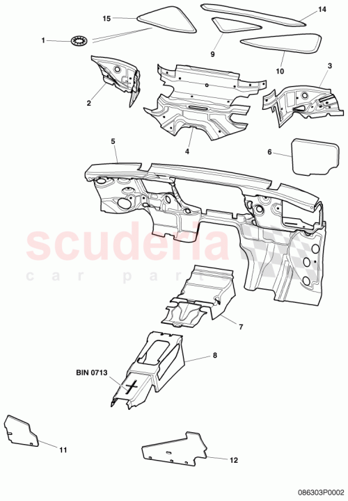 Part Diagram for Bentley 3W0863828A