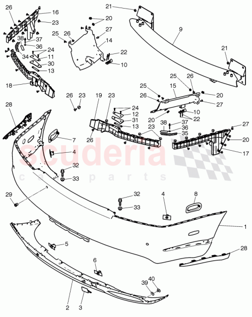 Part Diagram for Bentley 3W3807107B