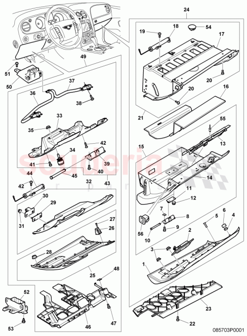Part Diagram for Bentley 3W0857879B