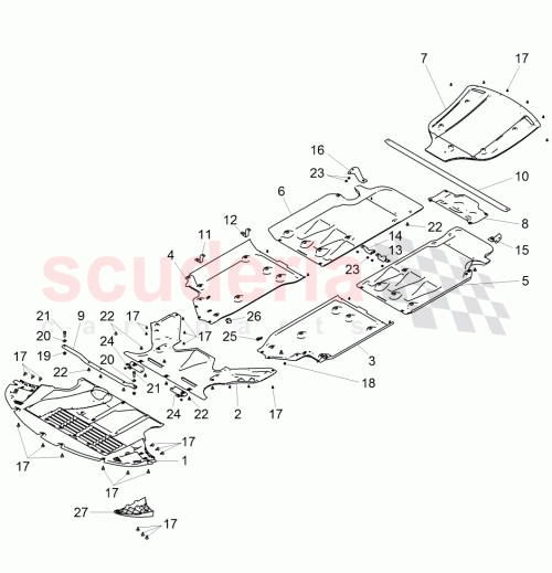 Part Diagram for Bentley 3W3801455