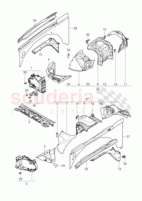 Part Diagram for Bentley 3Y0809321