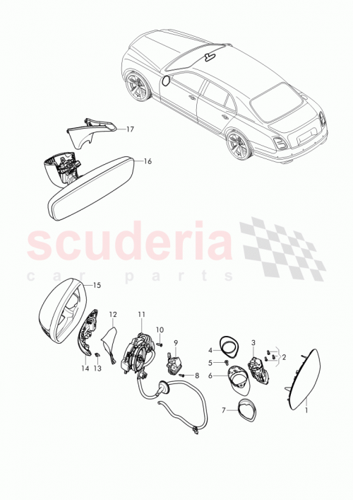 Part Diagram for Bentley 3Y0 857 522 J
