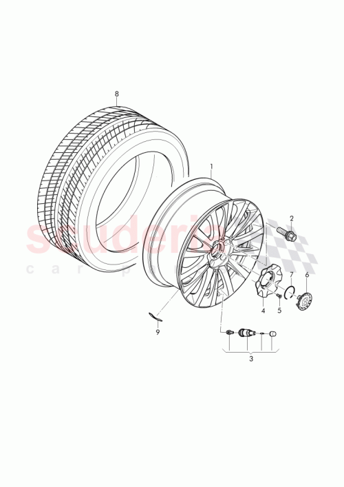 Part Diagram for Bentley 3Y0 601 025 AK