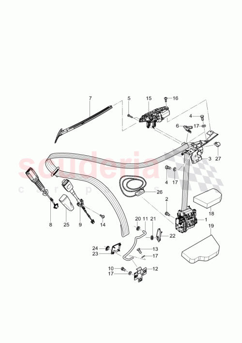 Part Diagram for Bentley 3W8857958