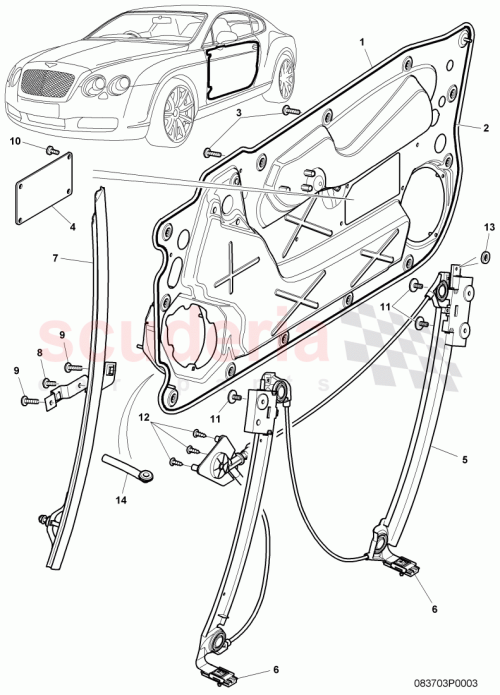 Part Diagram for Bentley 3W8 831 370