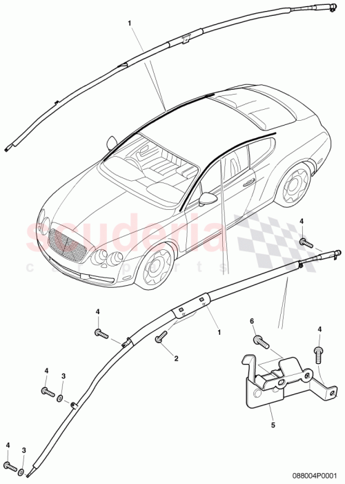 Part Diagram for Bentley 3W0880741B