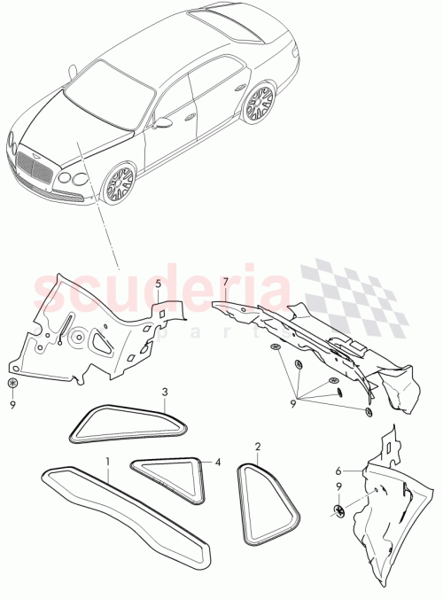 Part Diagram for Bentley 3W0863824B