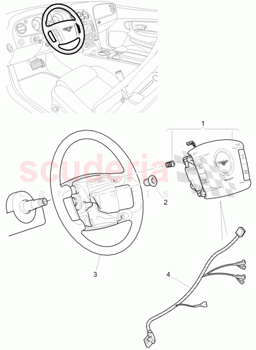 Part Diagram for Bentley 3W0880199AK