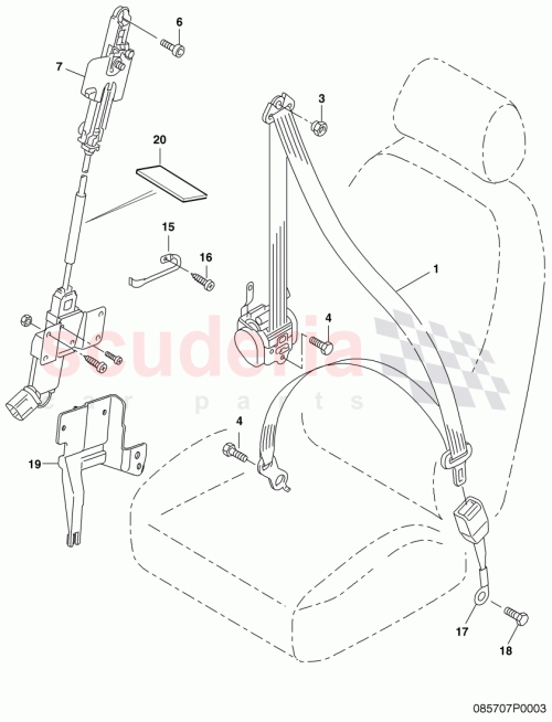 Part Diagram for Bentley 3W5857706