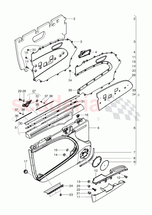 Part Diagram for Bentley 3Y5867007B