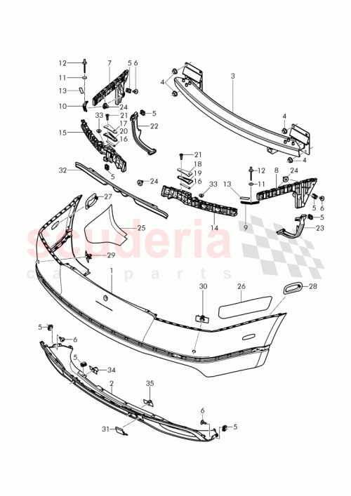 Part Diagram for Bentley 3W3 807 417 BF