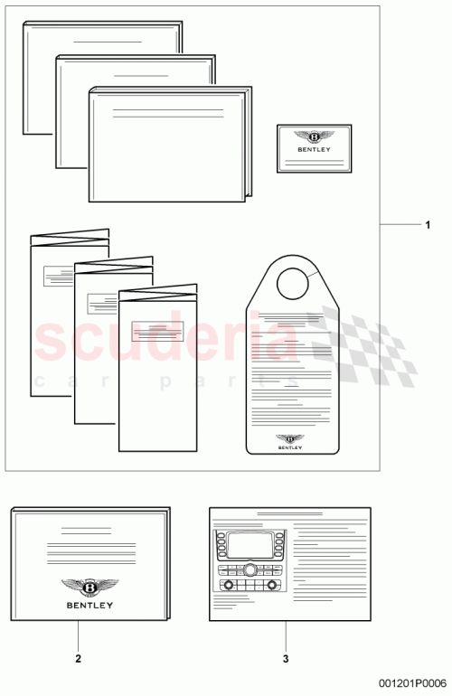Part Diagram for Bentley 3W7 012 003 KM