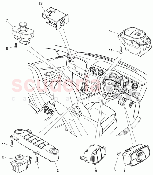 Part Diagram for Bentley 3W0 959 676 H