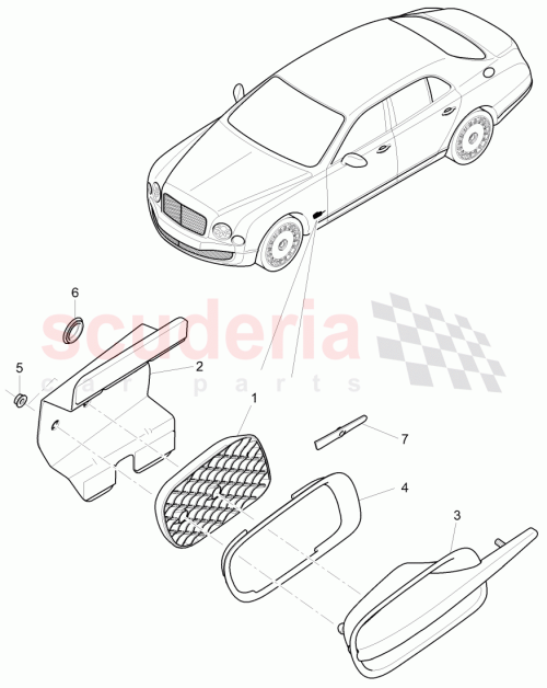 Part Diagram for Bentley 3Y5 821 472