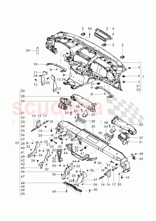 Part Diagram for Bentley 3W3 857 669 AF