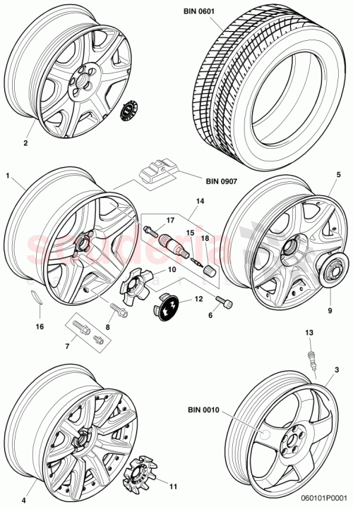 Part Diagram for Bentley 3W0601161B