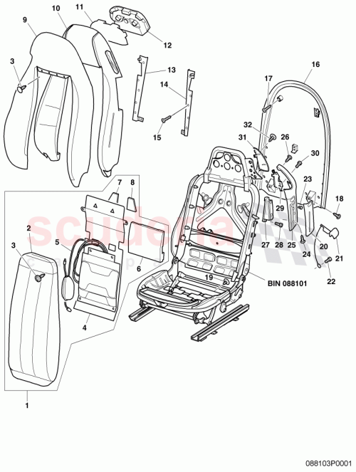 Part Diagram for Bentley 3W8881633A