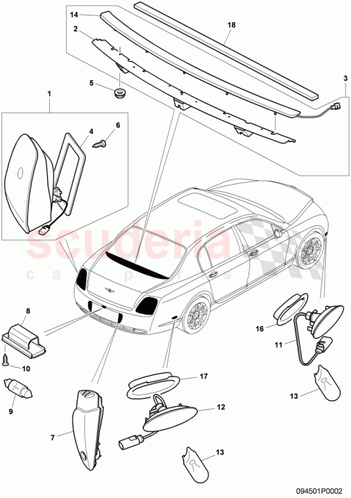 Part Diagram for Bentley 3W5945096H