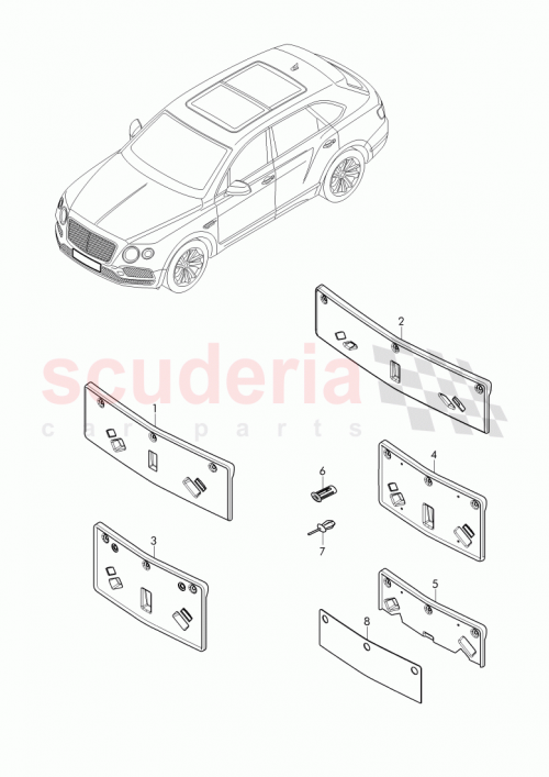 Part Diagram for Bentley 36A 807 287 E