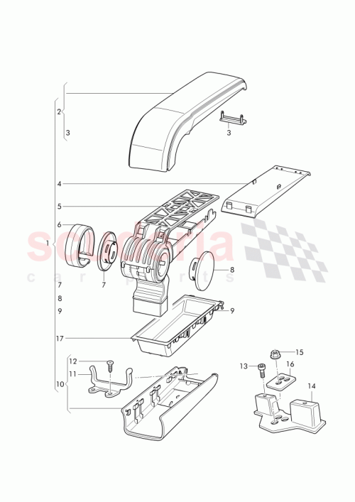 Part Diagram for Bentley 3W0864205N