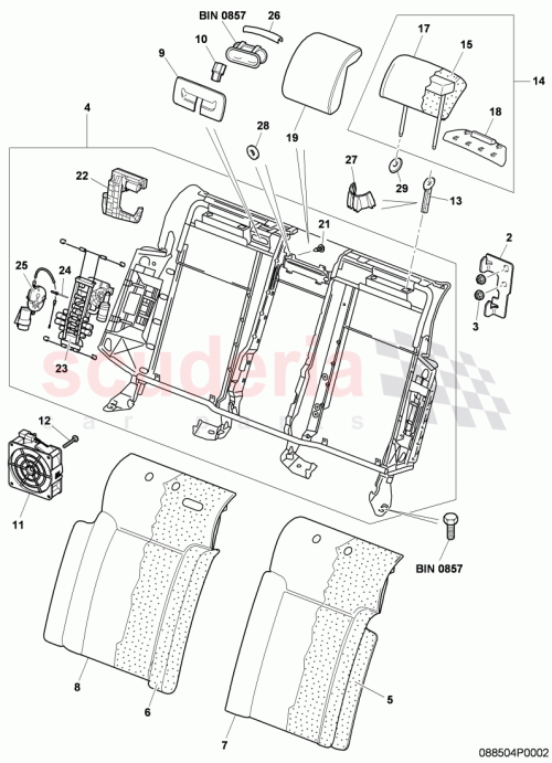 Part Diagram for Bentley 3W5885806Q