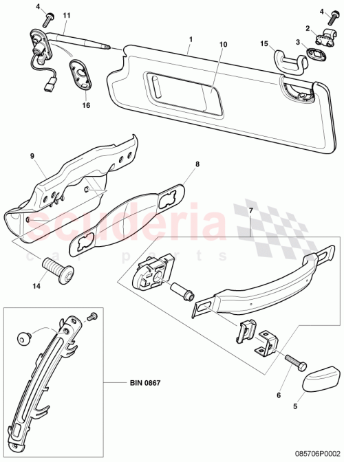 Part Diagram for Bentley 3W5858687A