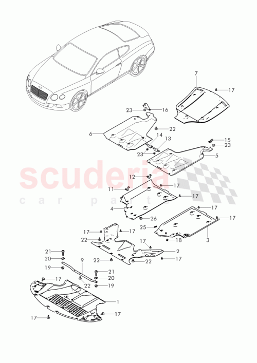 Part Diagram for Bentley 3W8 825 507 L