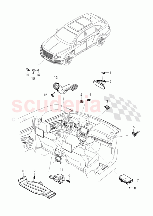 Part Diagram for Bentley 4M0 820 536 A