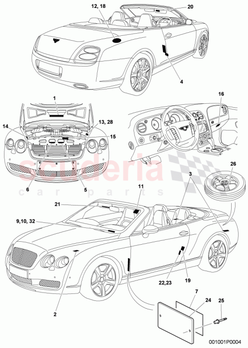 Part Diagram for Bentley 3W0 010 448 P