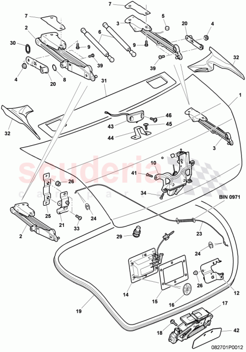 Part Diagram for Bentley 3W7827916