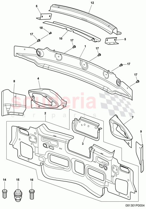 Part Diagram for Bentley 3W7813301A