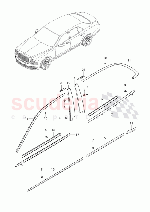 Part Diagram for Bentley 3Y4839372B