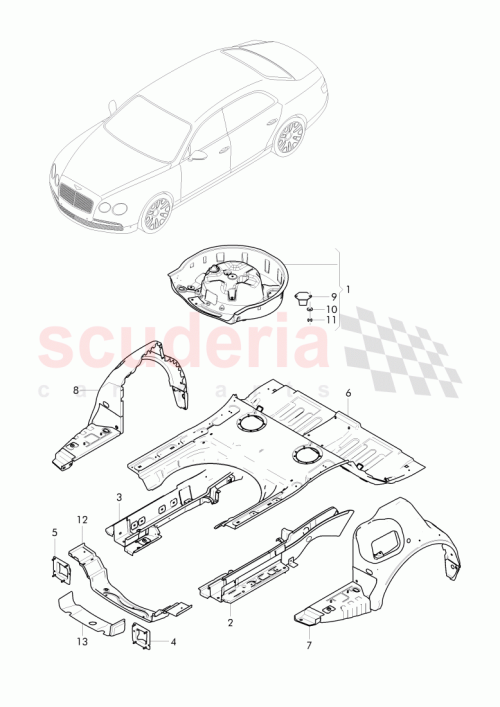 Part Diagram for Bentley 4W0 810 075